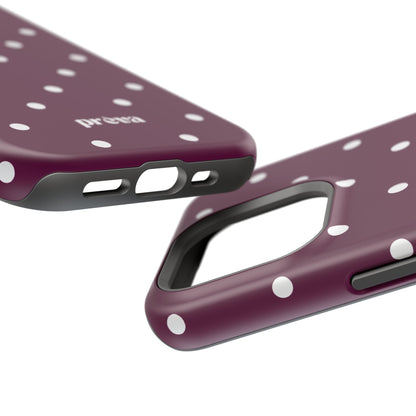 Maroon Polka Dot Phone Case