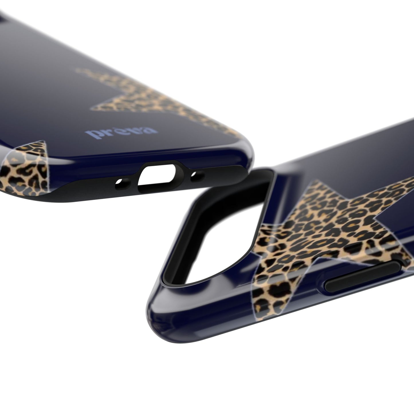 Navy Leopard Star Phone Case