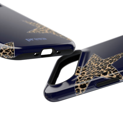 Navy Leopard Star Phone Case