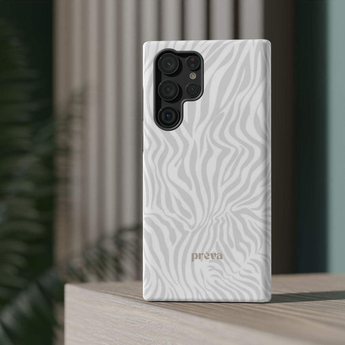 Zebra White Wave Phone Case