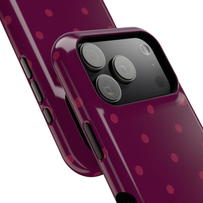 Maroon Polka Dots Phone Case