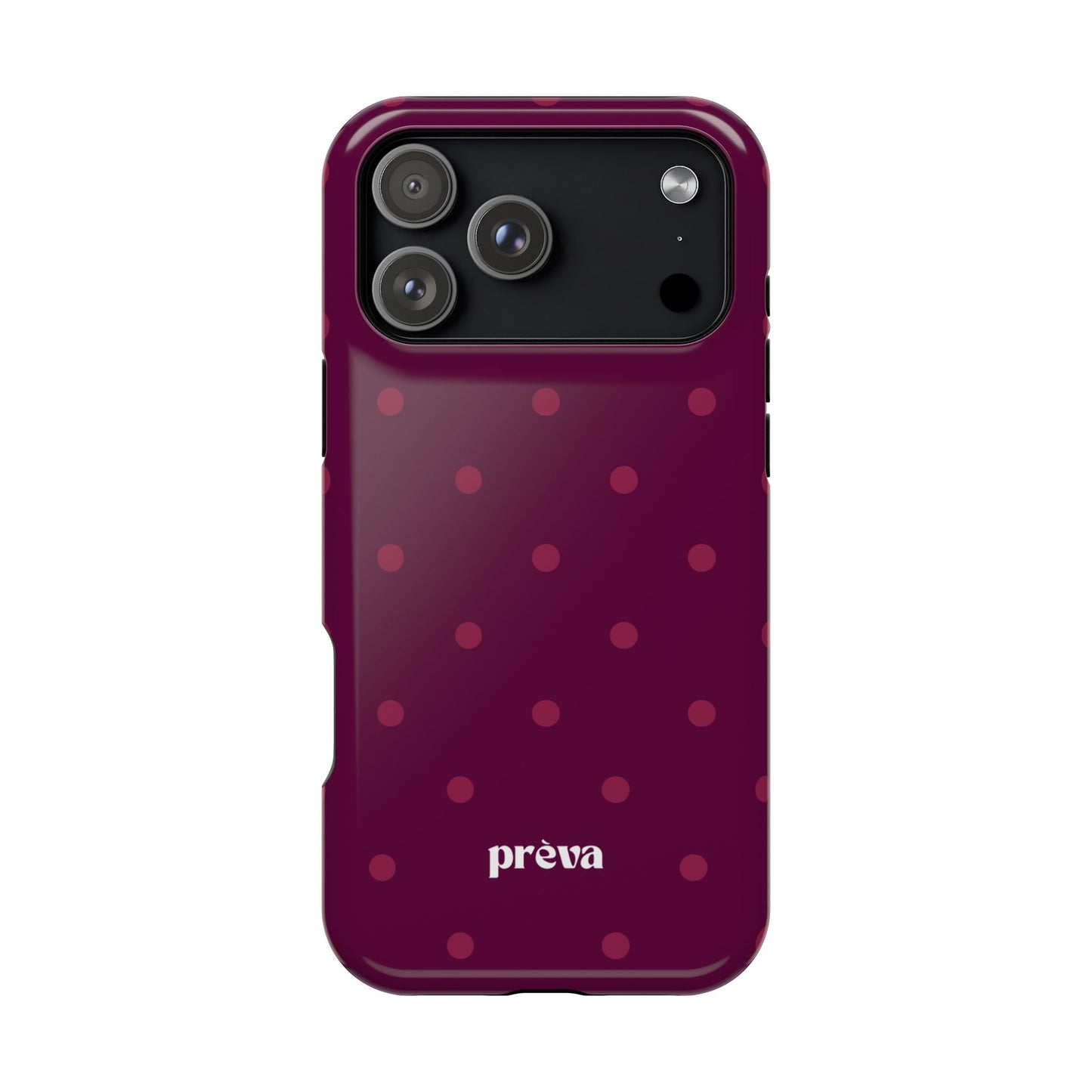 Maroon Polka Dots Phone Case