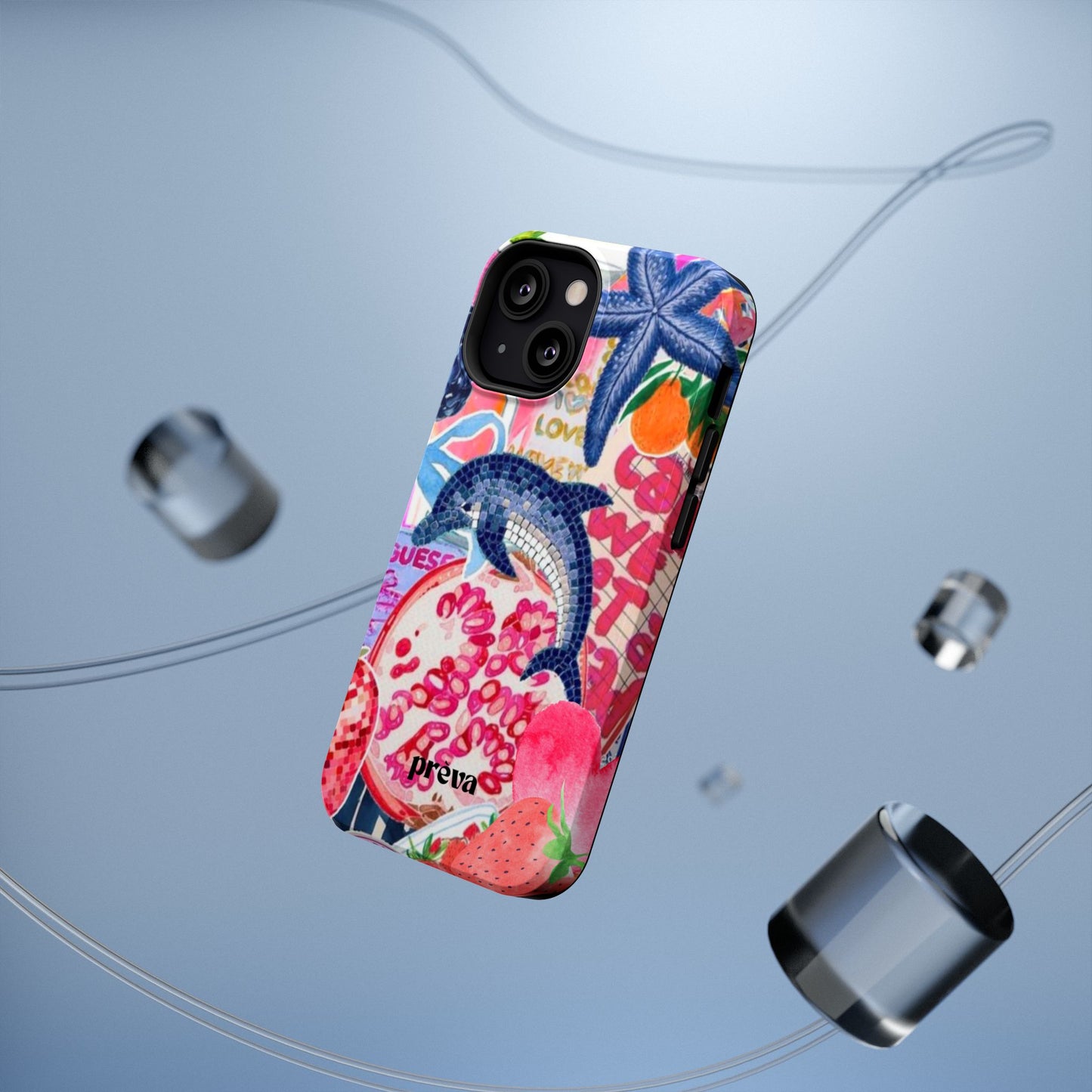 Dolphin Tropics Collage Phone Case