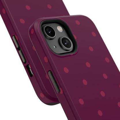 Maroon Polka Dots Phone Case