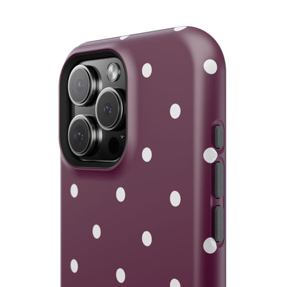 Maroon Polka Dot Phone Case