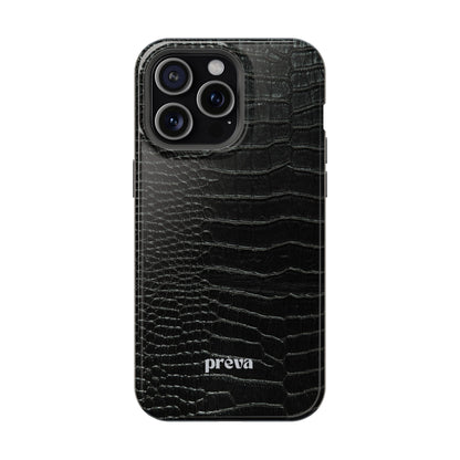 Black Croc Phone Case