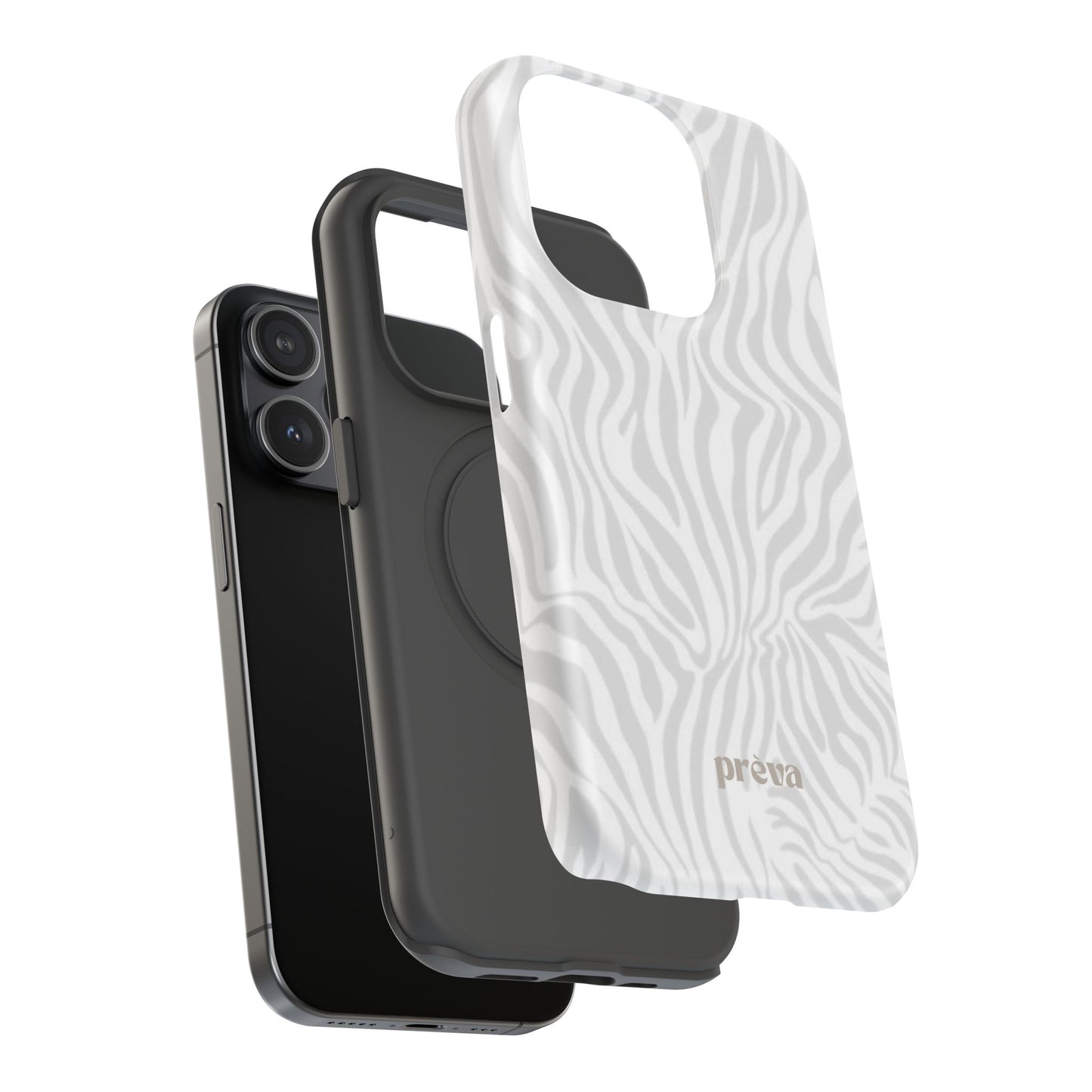 Zebra White Wave Phone Case