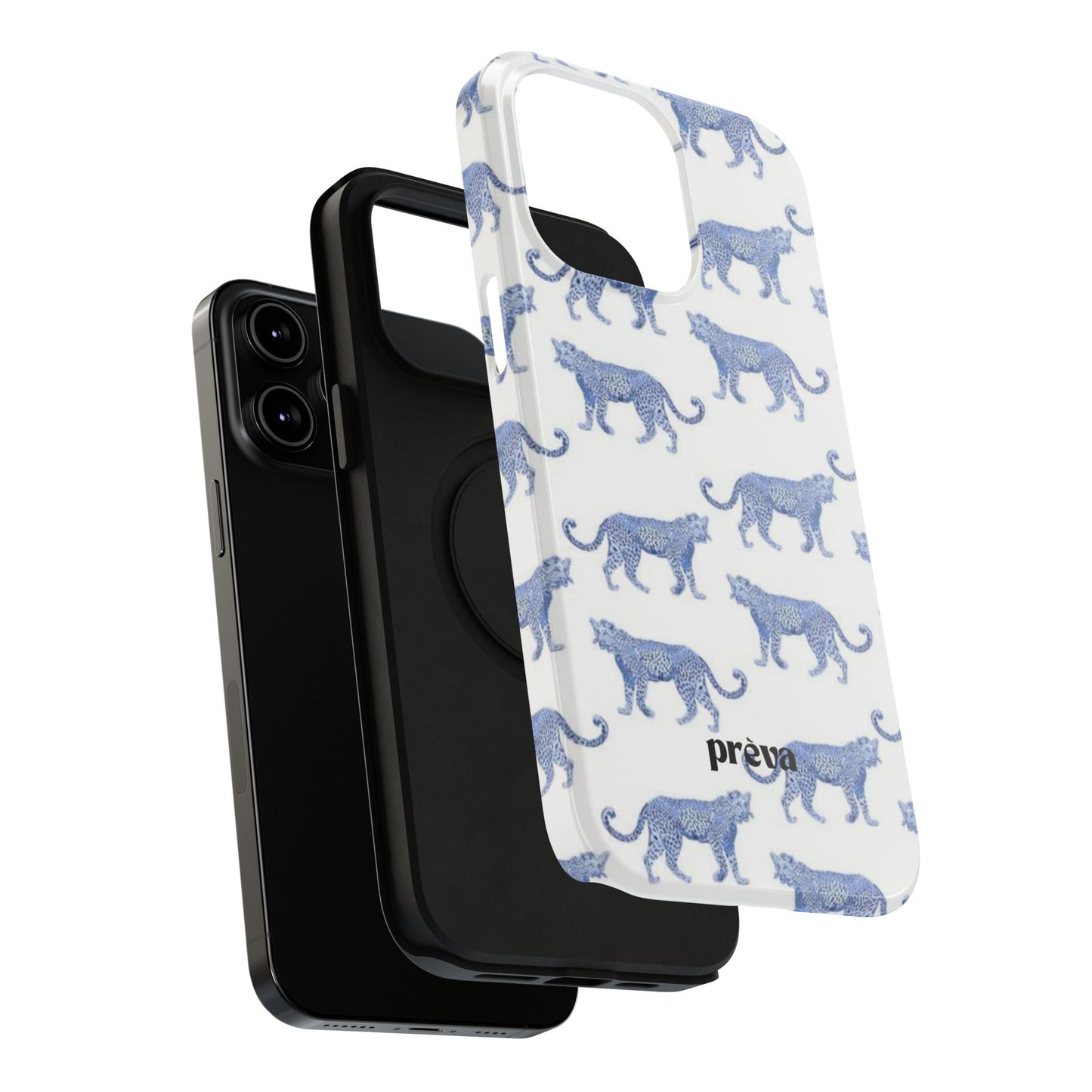 Blue Leopard Pattern Phone Case