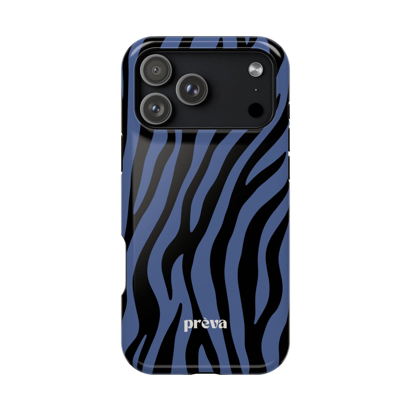 Blue & Black Zebra Stripe Phone Case