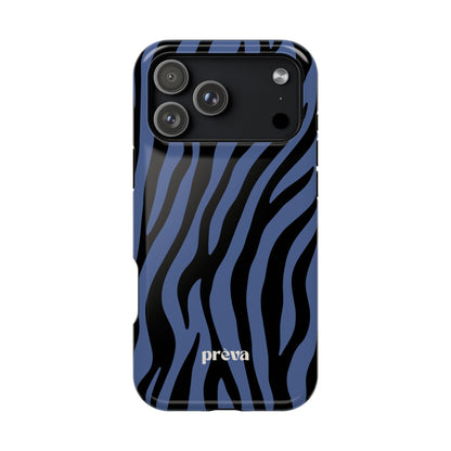 Blue & Black Zebra Stripe Phone Case