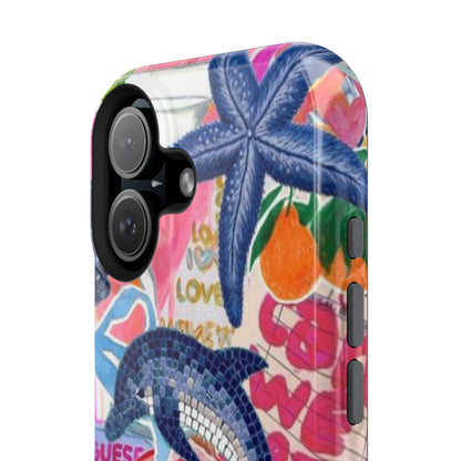 Dolphin Tropics Collage Phone Case