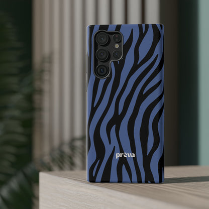 Blue & Black Zebra Stripe Phone Case