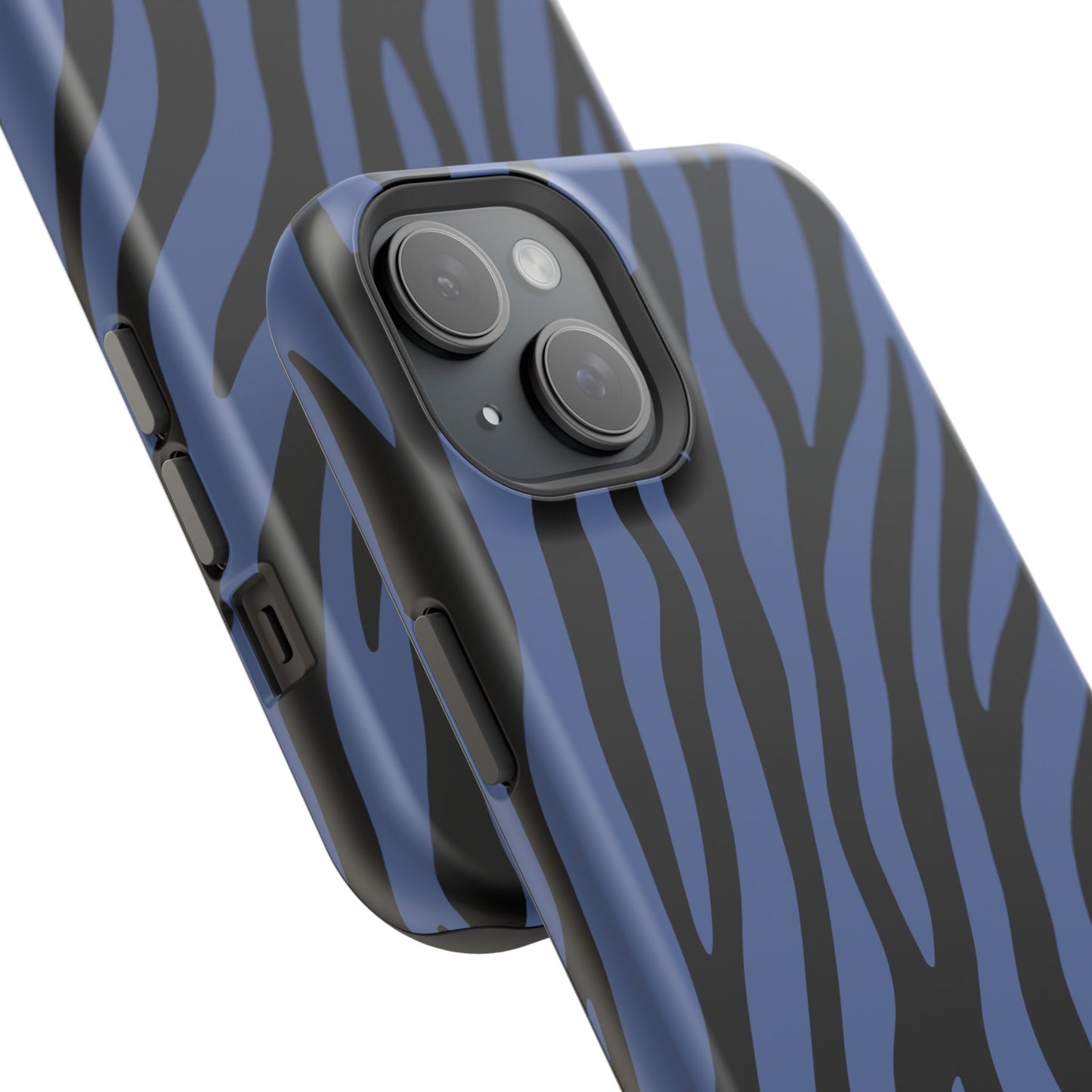 Blue & Black Zebra Stripe Phone Case