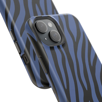 Blue & Black Zebra Stripe Phone Case