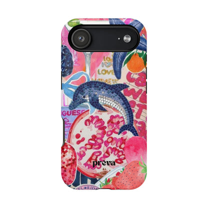 Dolphin Tropics Collage Phone Case