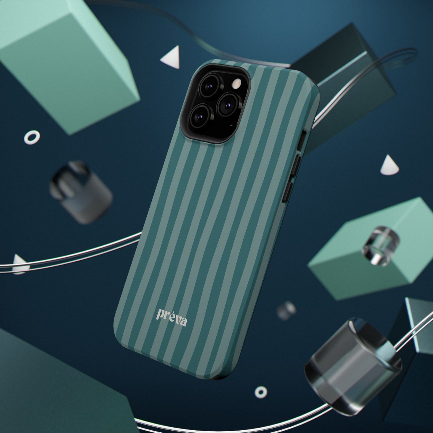 Striped Teal Phone Case