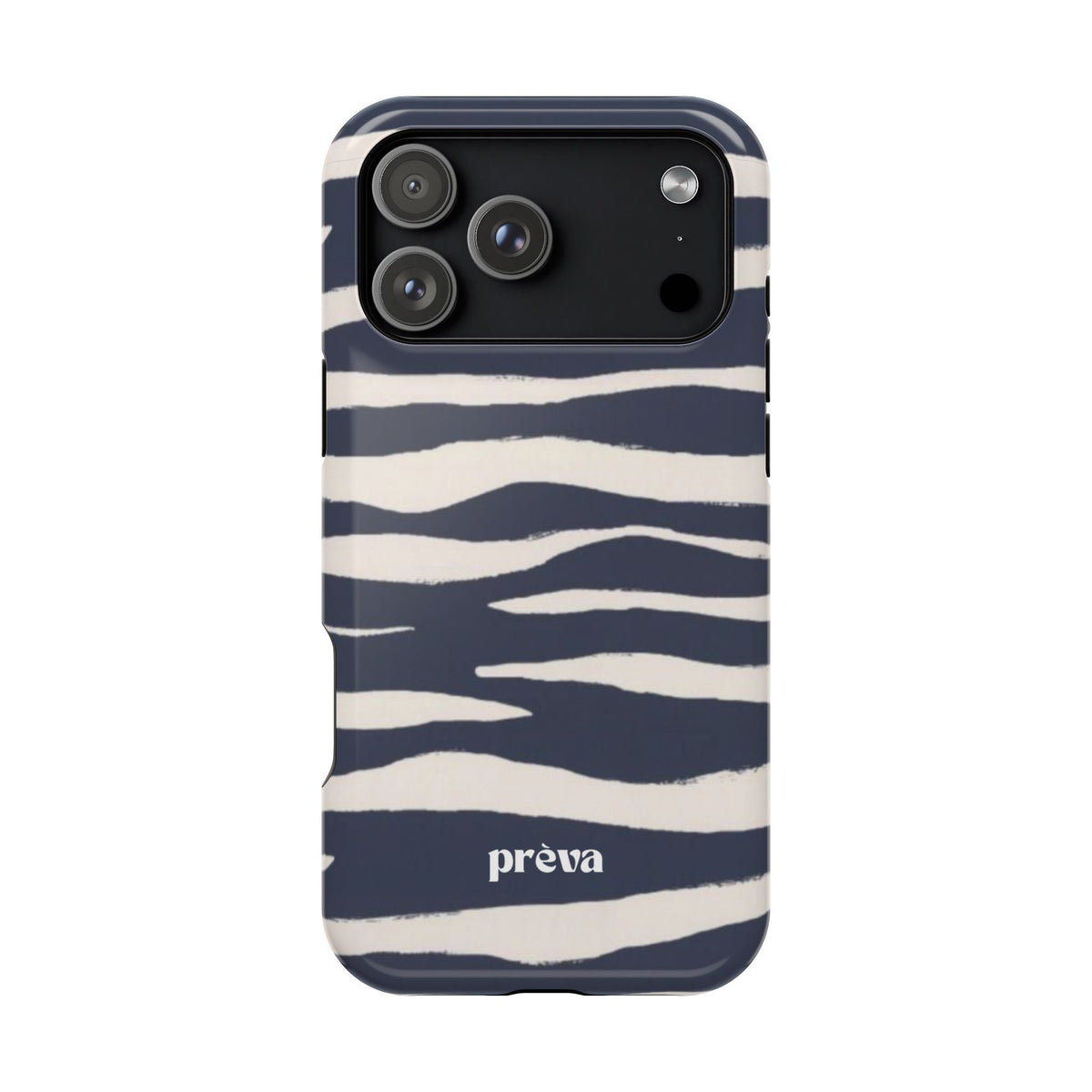 Navy & Cream Zebra Phone Case