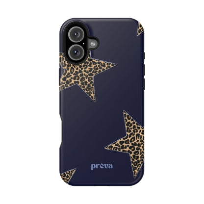 Navy Leopard Star Phone Case
