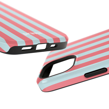 Coral & Teal Stripes Phone Case