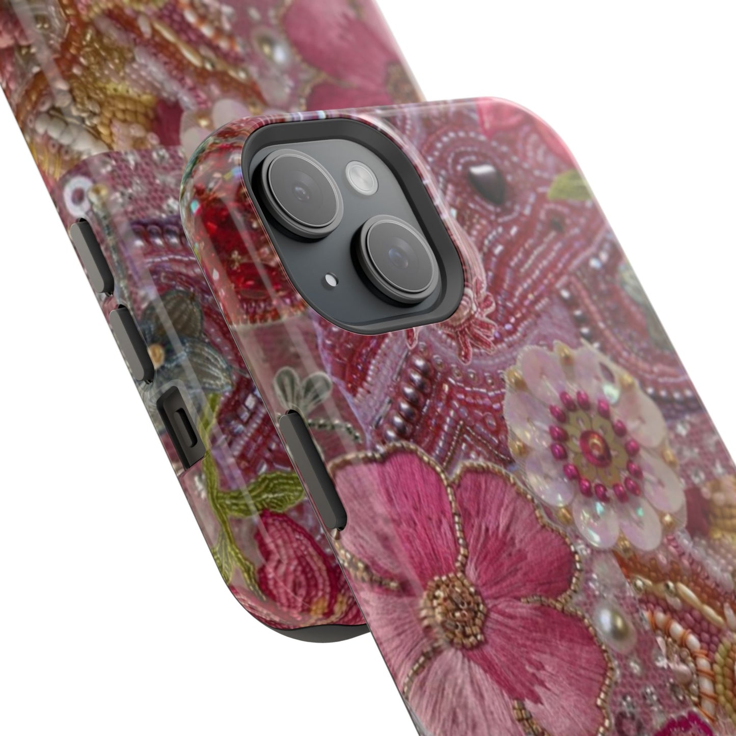 Floral Embroidery Phone Case