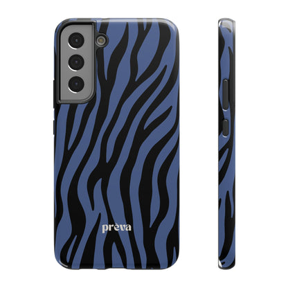 Blue & Black Zebra Stripe Phone Case