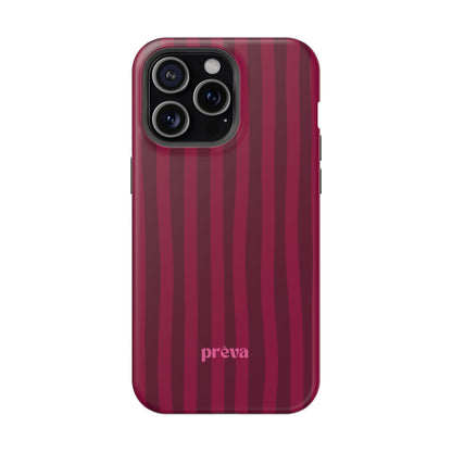 Burgandy Stripes x Ava Dudderar Phone Case