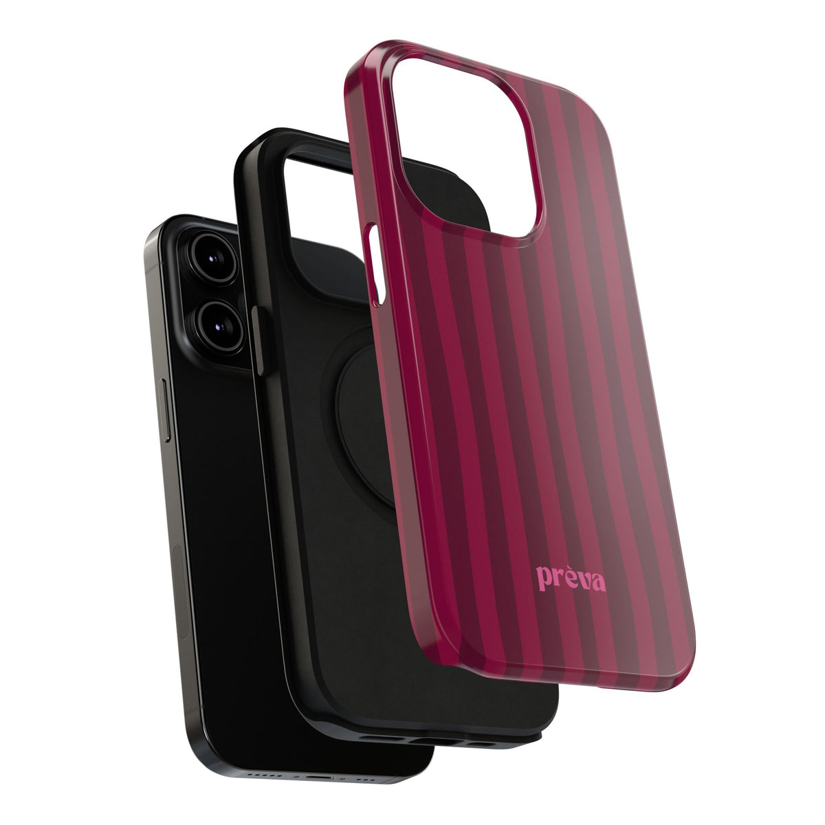 Burgandy Stripes x Ava Dudderar Phone Case