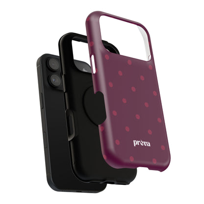 Maroon Polka Dots Phone Case