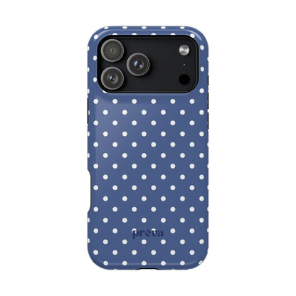 Navy Polka Dot Phone Case