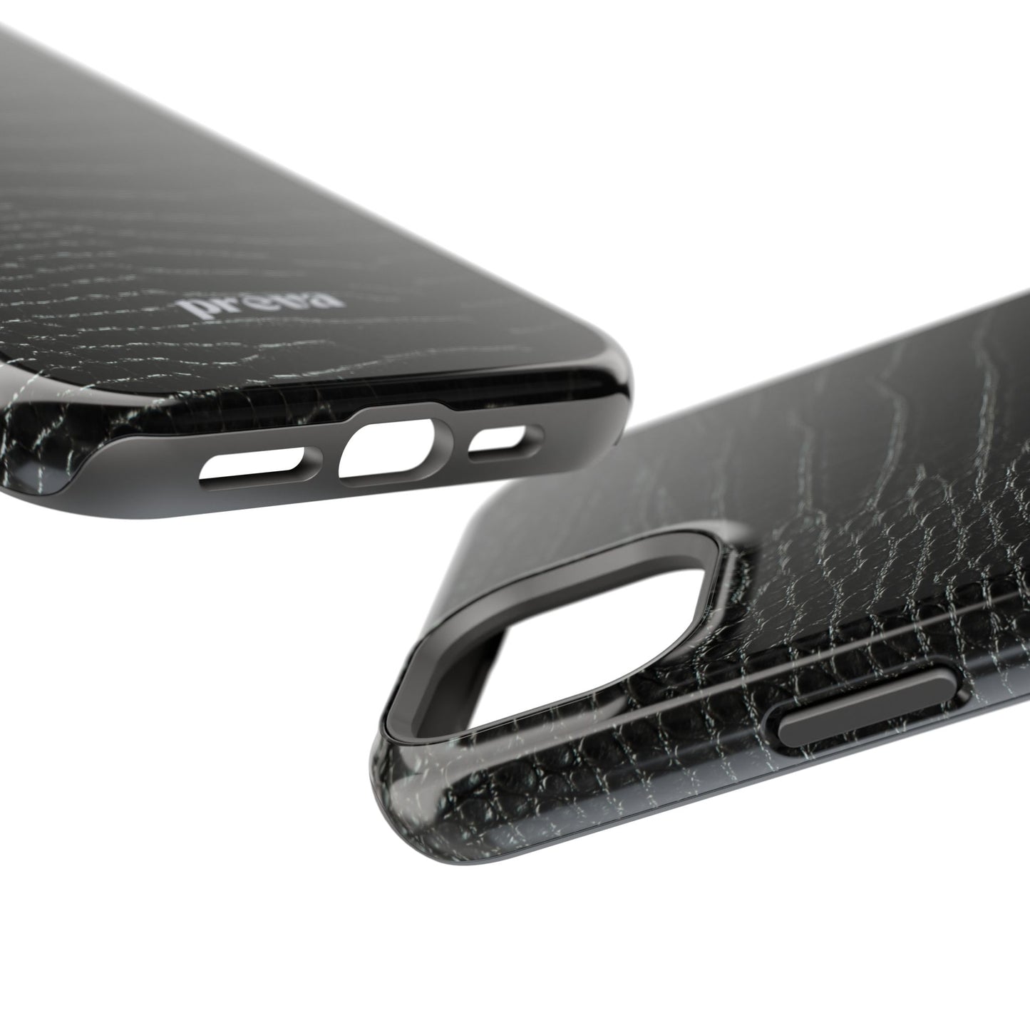 Black Croc Phone Case