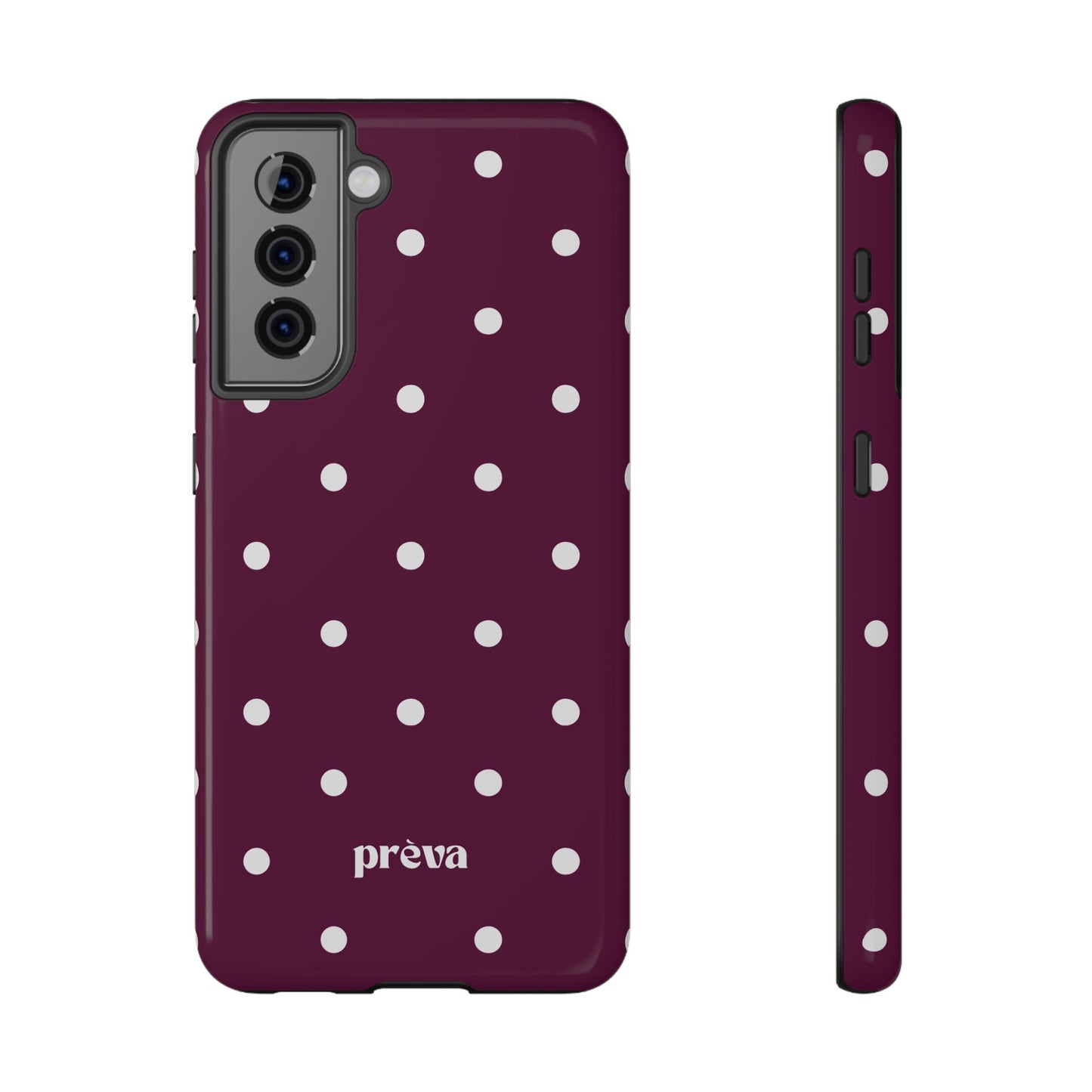 Maroon Polka Dot Phone Case
