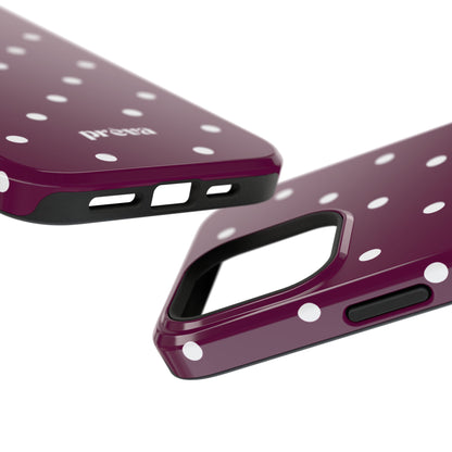 Maroon Polka Dot Phone Case