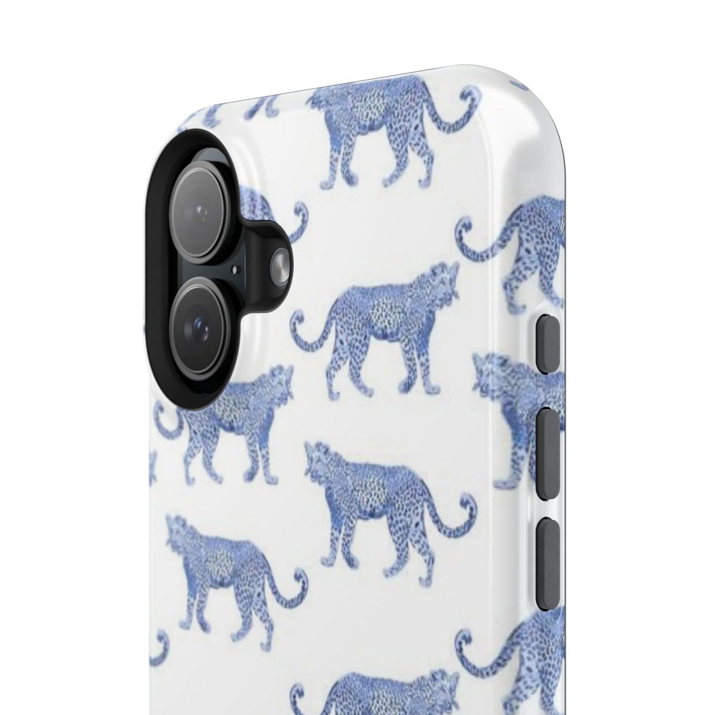 Blue Leopard Pattern Phone Case