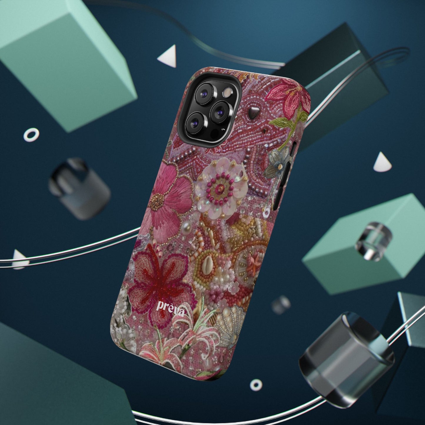 Floral Embroidery Phone Case