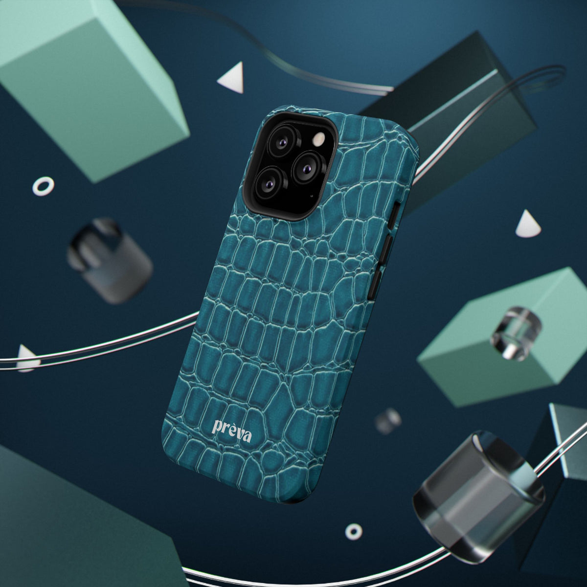 Teal Croc Phone Case
