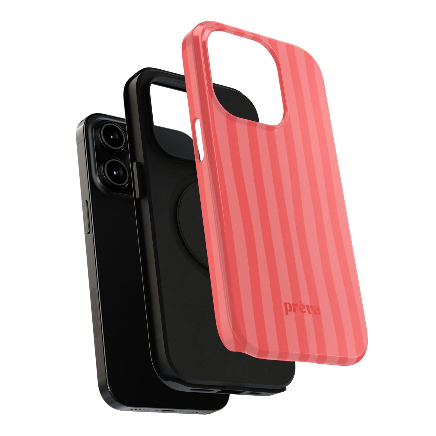 Coral Stipes Phone Case