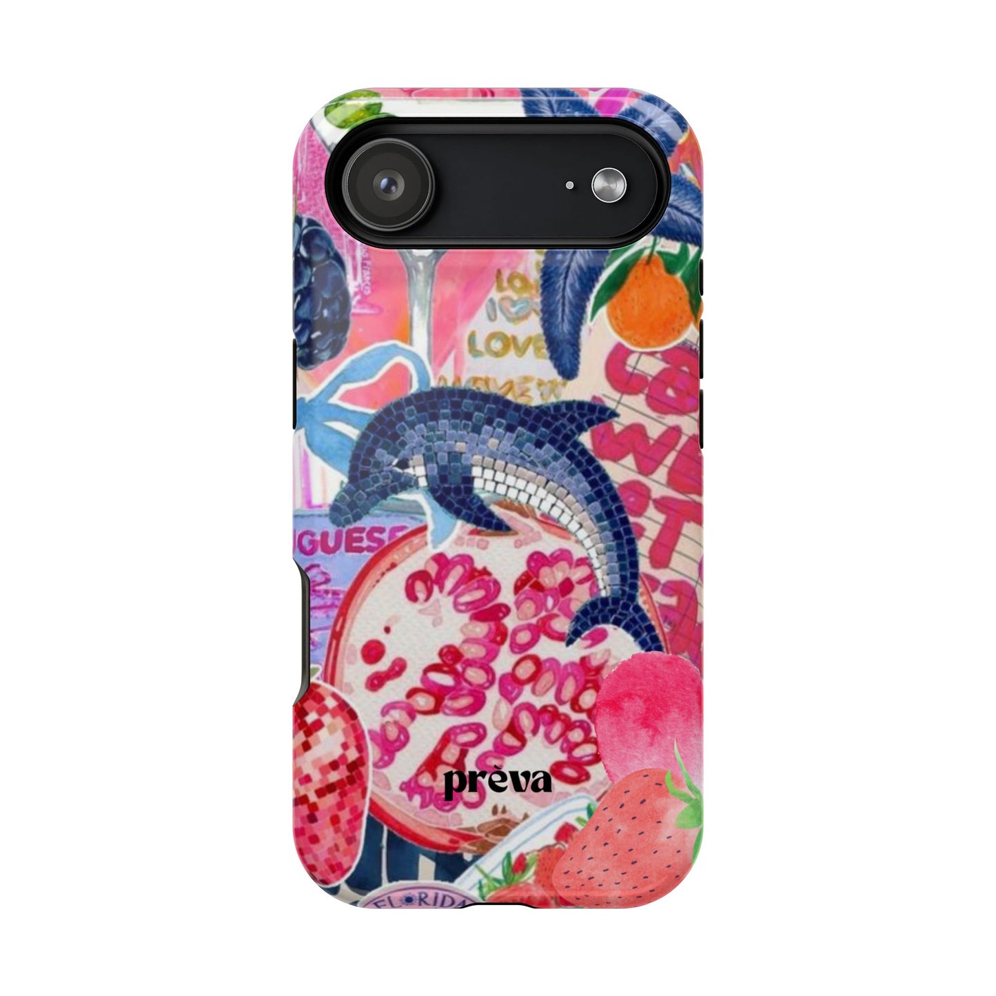 Dolphin Tropics Collage Phone Case