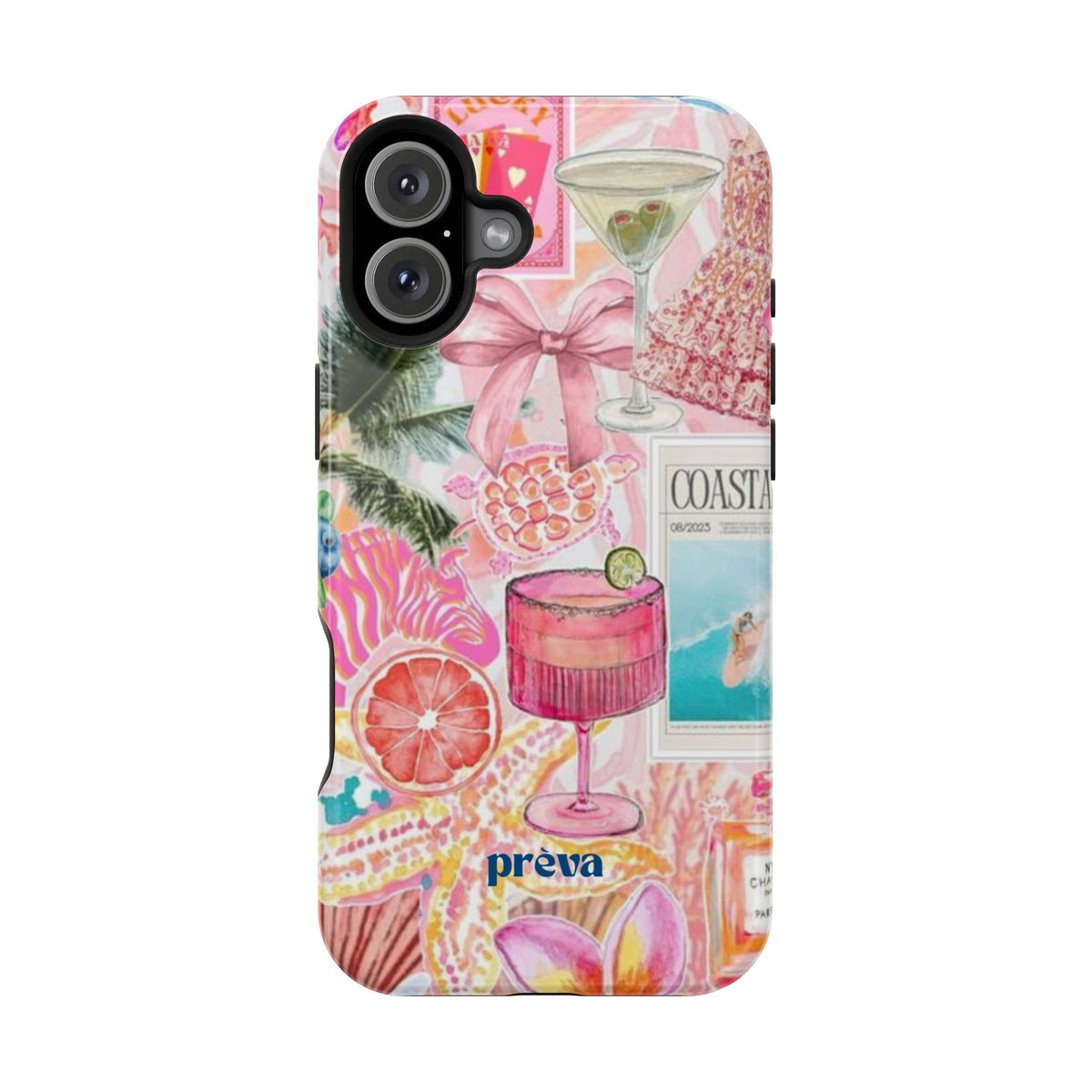 Pink Cocktail Collage Phone Case