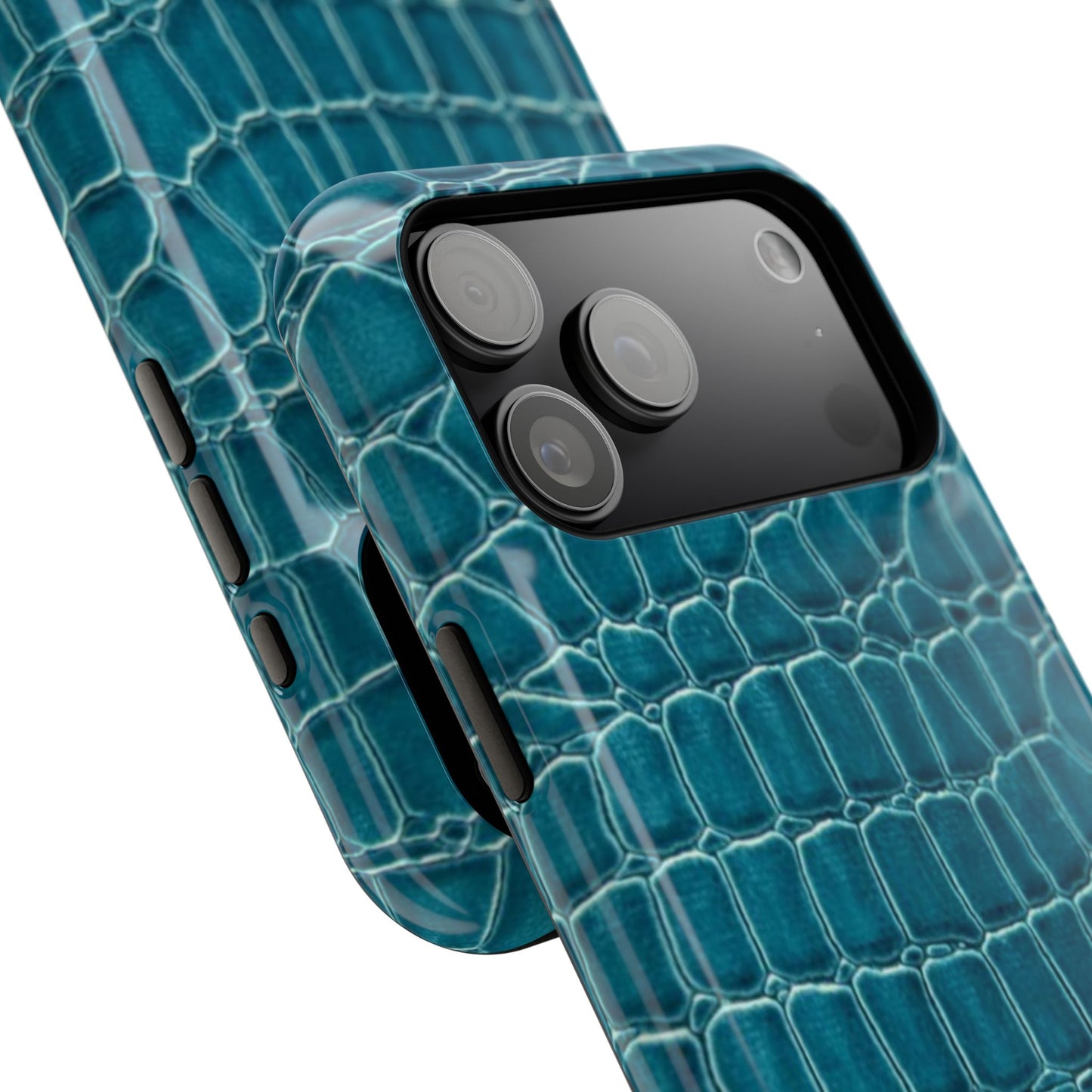 Teal Croc Phone Case
