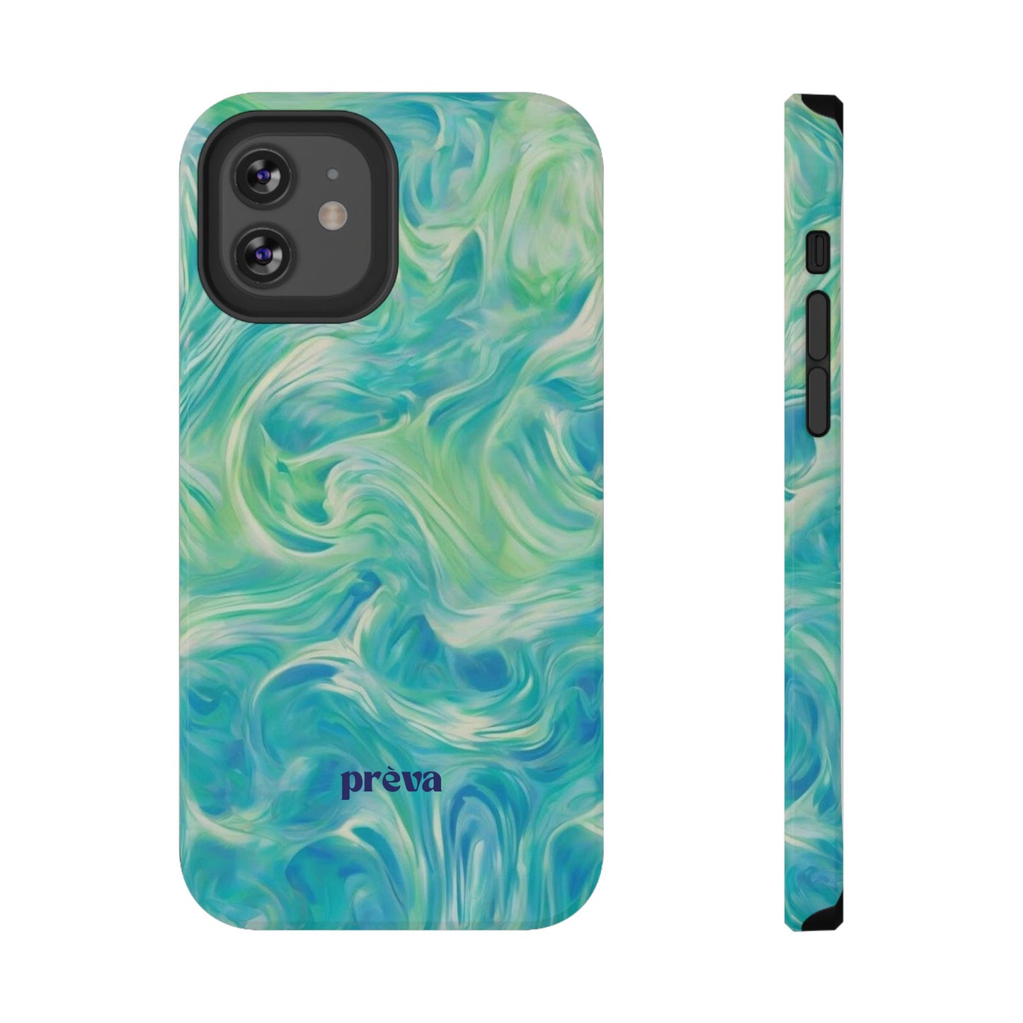 Teal & Green Swirl Phone Case
