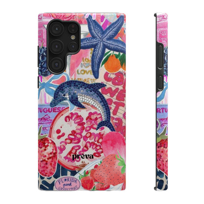 Dolphin Tropics Collage Phone Case