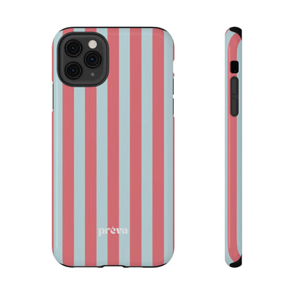 Coral & Teal Stripes Phone Case