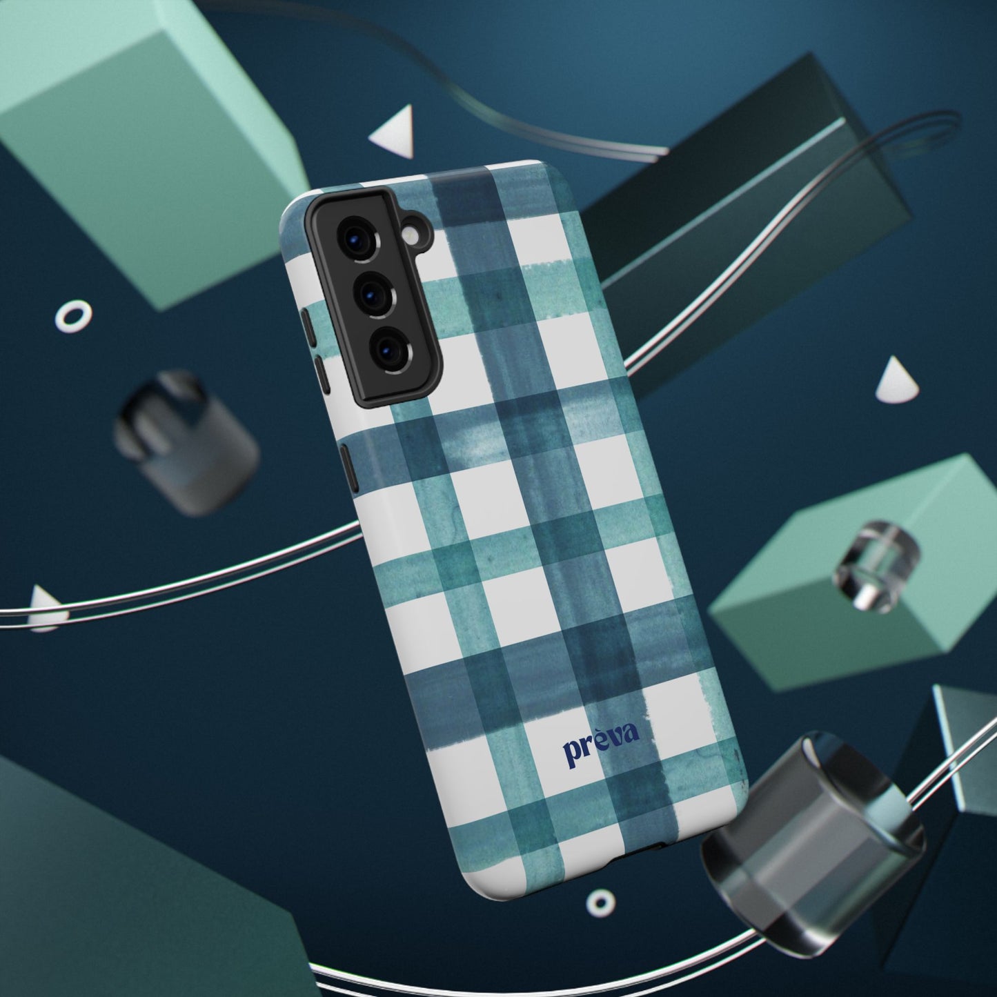 Teal Plaid Phone Case