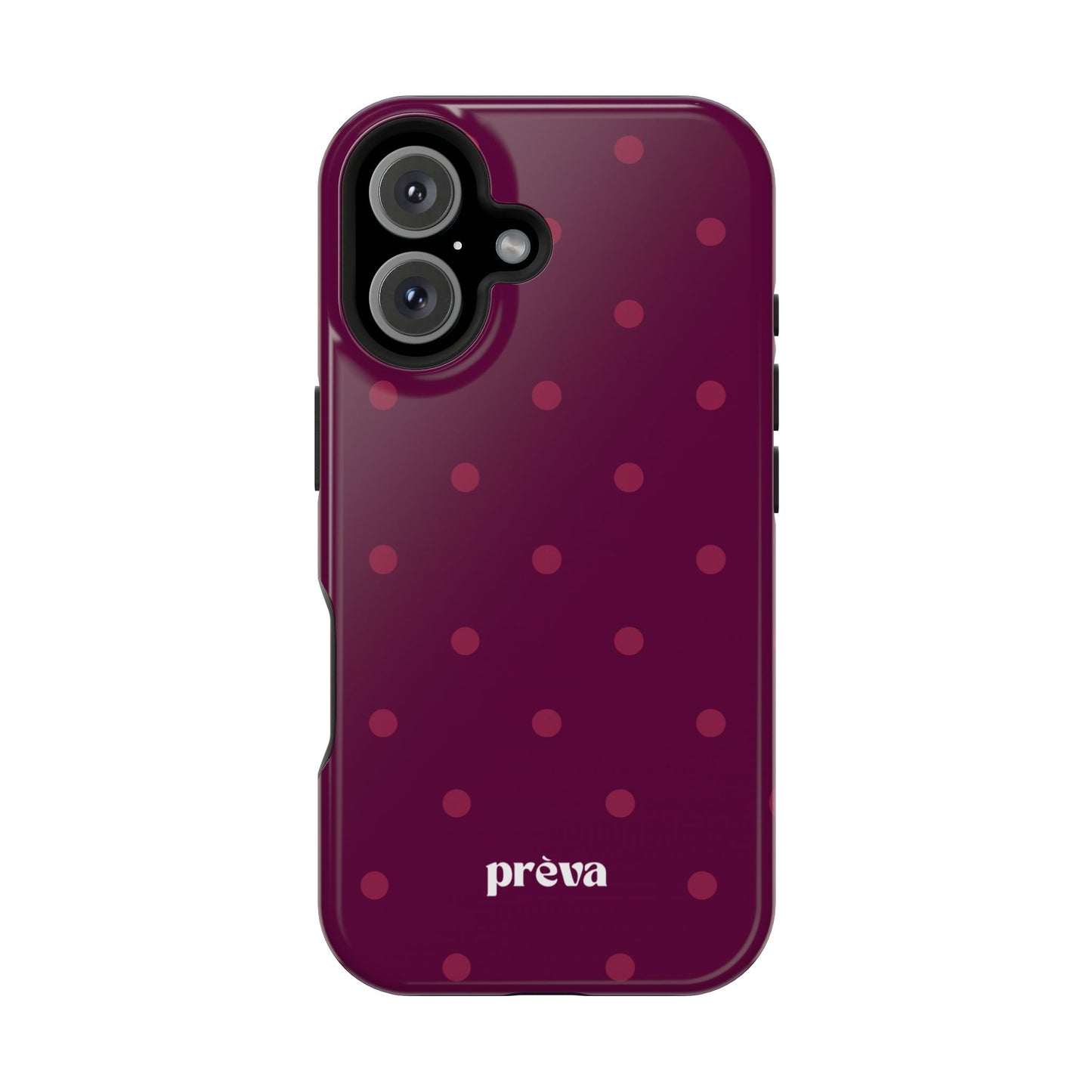 Maroon Polka Dots Phone Case