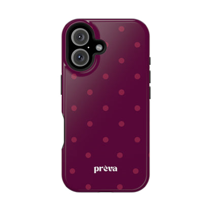 Maroon Polka Dots Phone Case