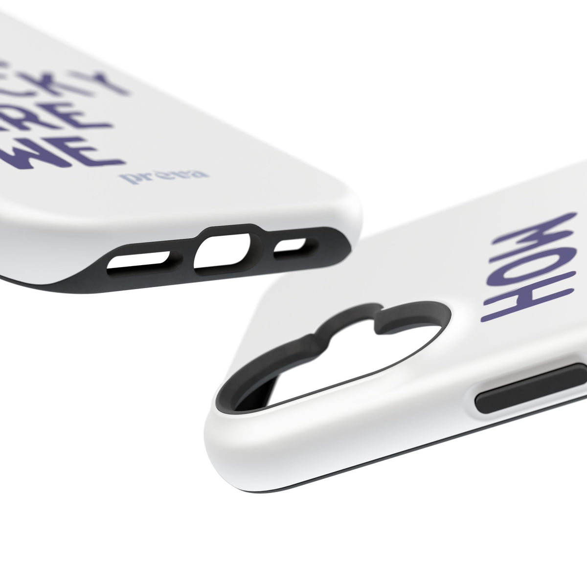 How Lucky Are We White Phone Case