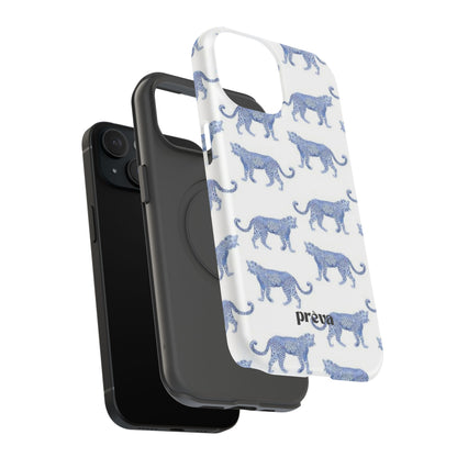 Blue Leopard Pattern Phone Case