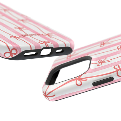 Pink Bow Chain Phone Case