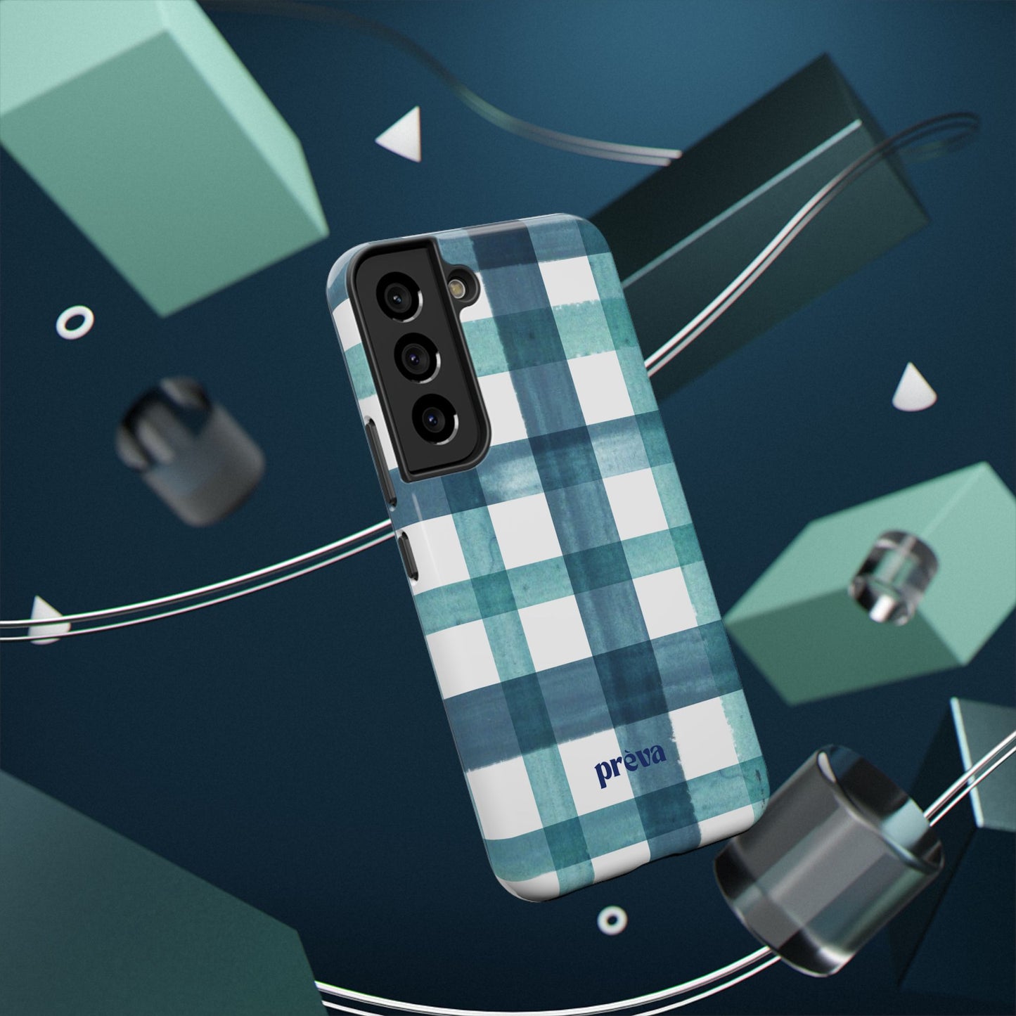 Teal Plaid Phone Case