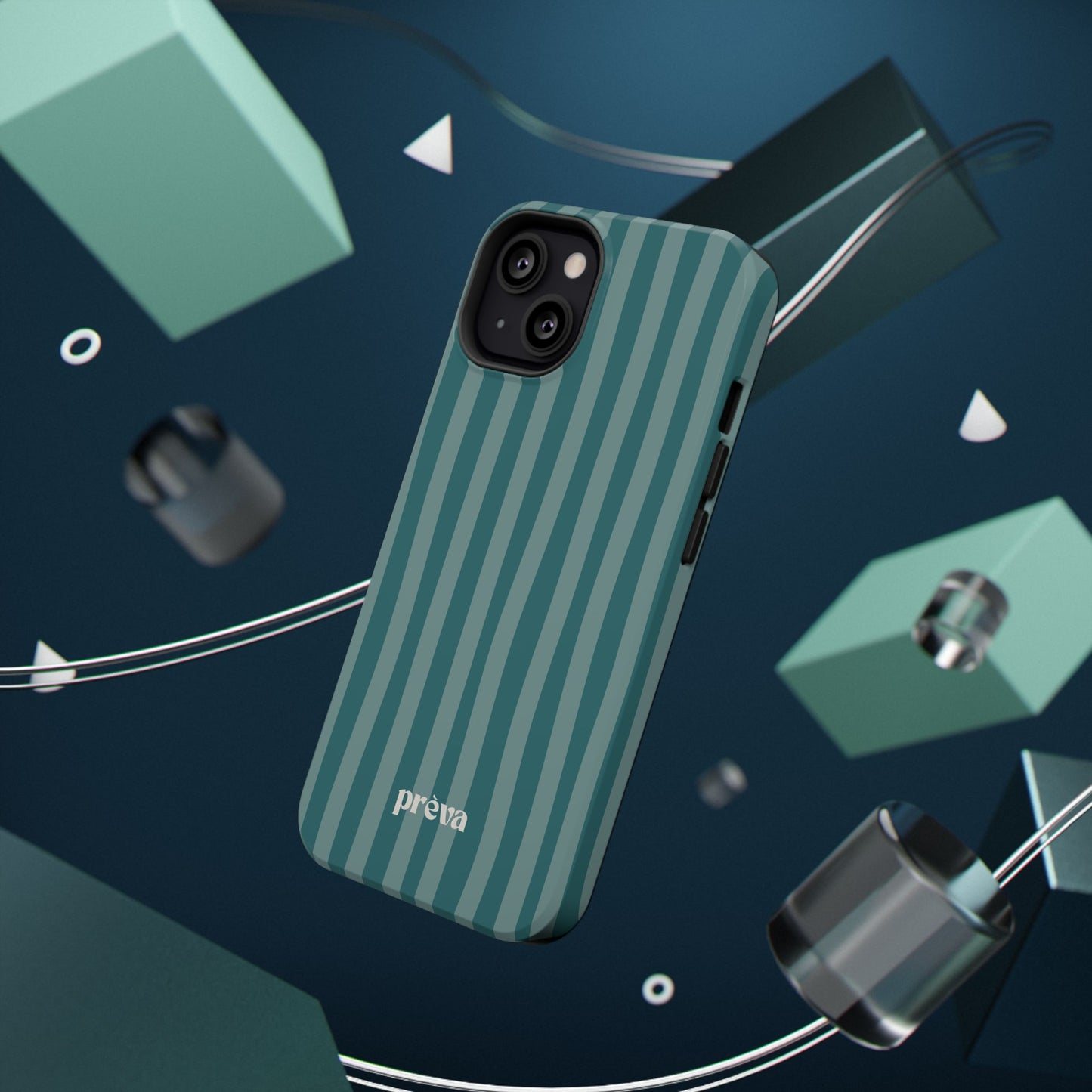 Striped Teal Phone Case